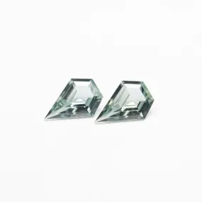 0.31cttw 2pc 5.00x3.43x1.51mm 4.92x3.47x1.55mm Shield Step Cut Sapphire Matching Pair 23402-01