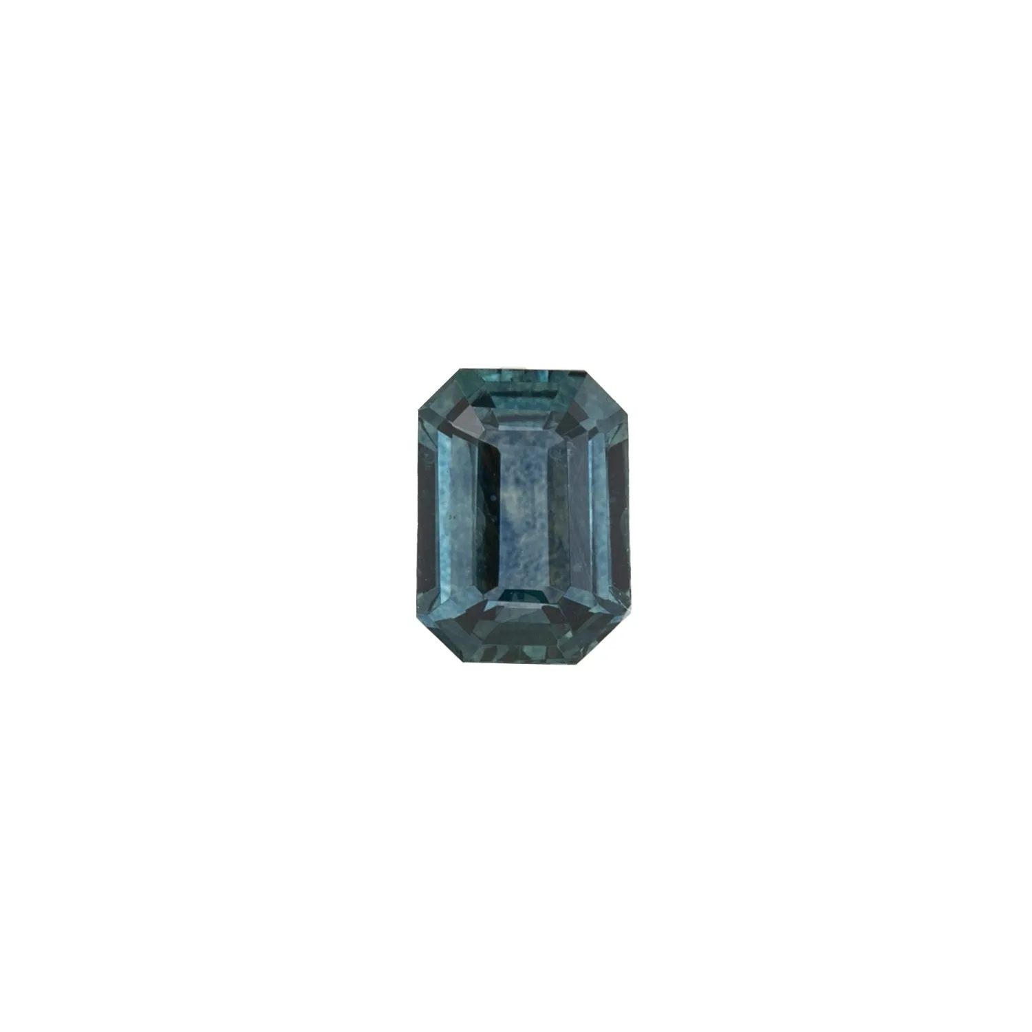 1.24ct Emerald Cut Deep Teal Blue Montana Sapphire SF391