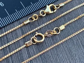 14kt Gold Filled Necklace - 1mm Box Chain