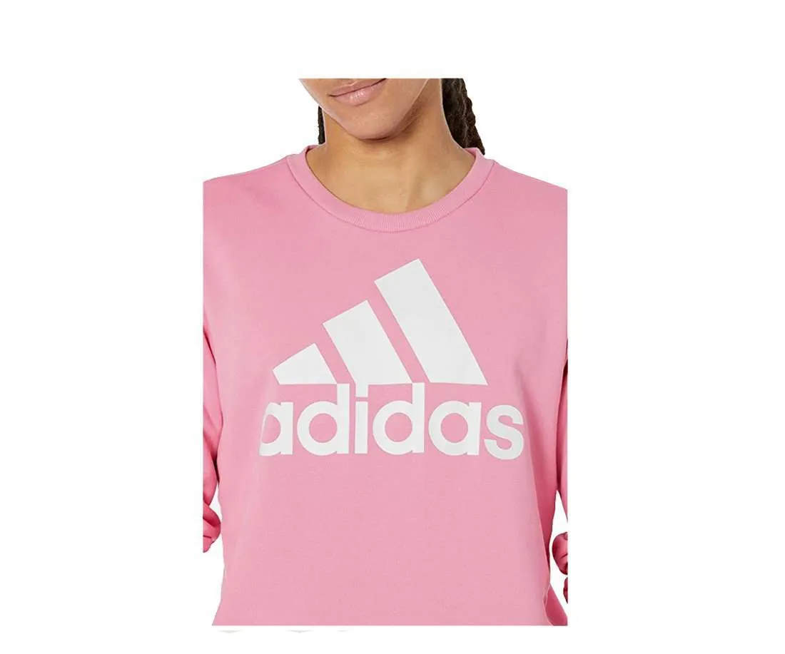 adidas Men’s Essentials Big Logo Fleece Sweatshirt – Bliss Pink