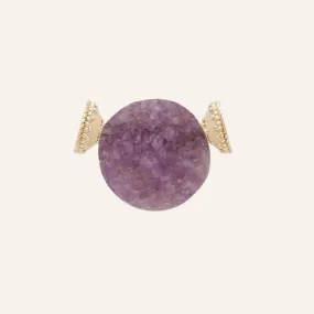 Amethyst Round Druzy Centerpiece