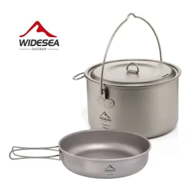 Batterie / popote de cuisine en titane pour camping WIDESEA - WSTC Titanium series