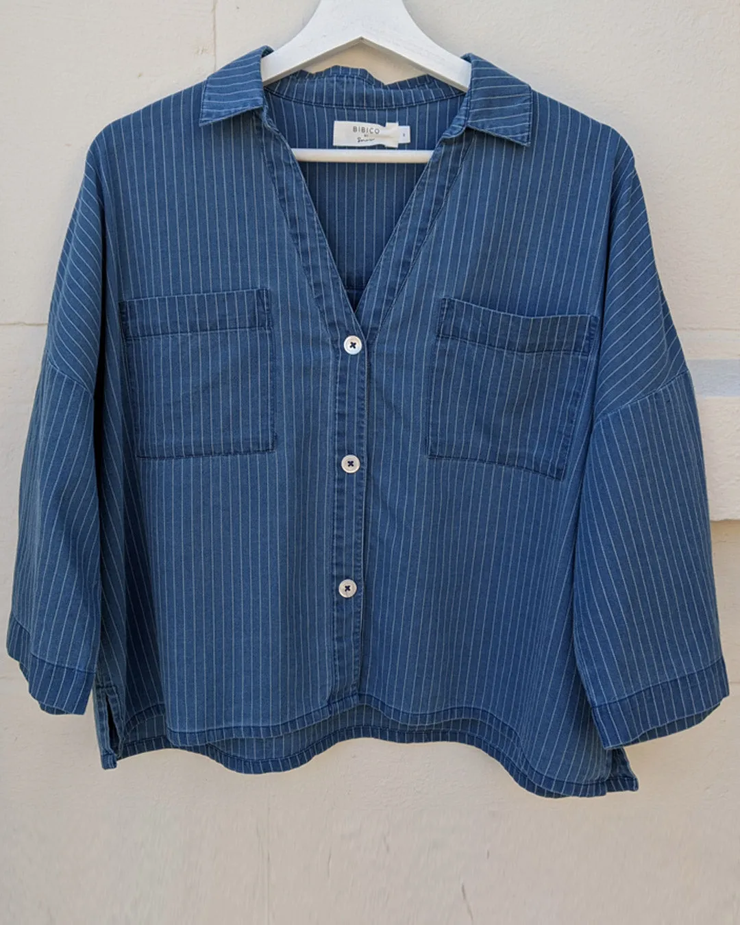 Bibico Ava shirt, denim stripe