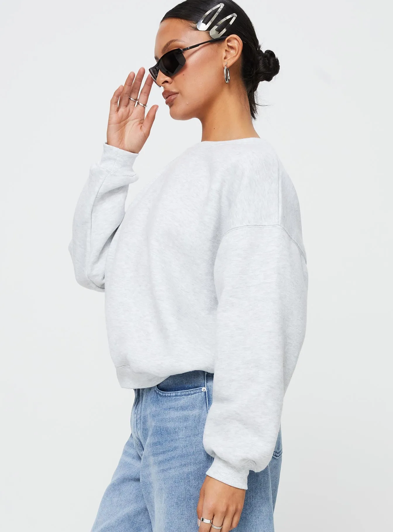 Charlotte Crewneck Sweatshirt Grey