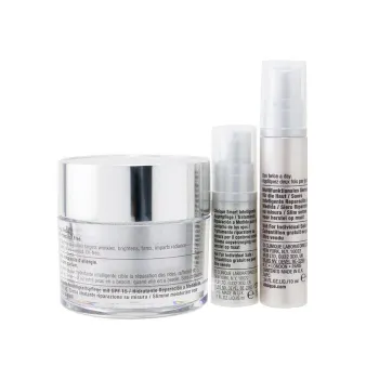 Clinique Skincare Specialists Clinique Smart Custom-Repair Set: Moisturizer SPF 15 50ml + Serum 10ml + Eye Treatment 5ml 3pcs -1