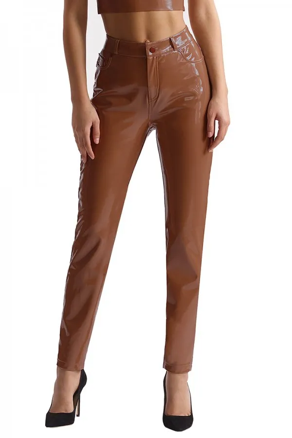 Commando Faux Patent Leather Five Pocket Pant