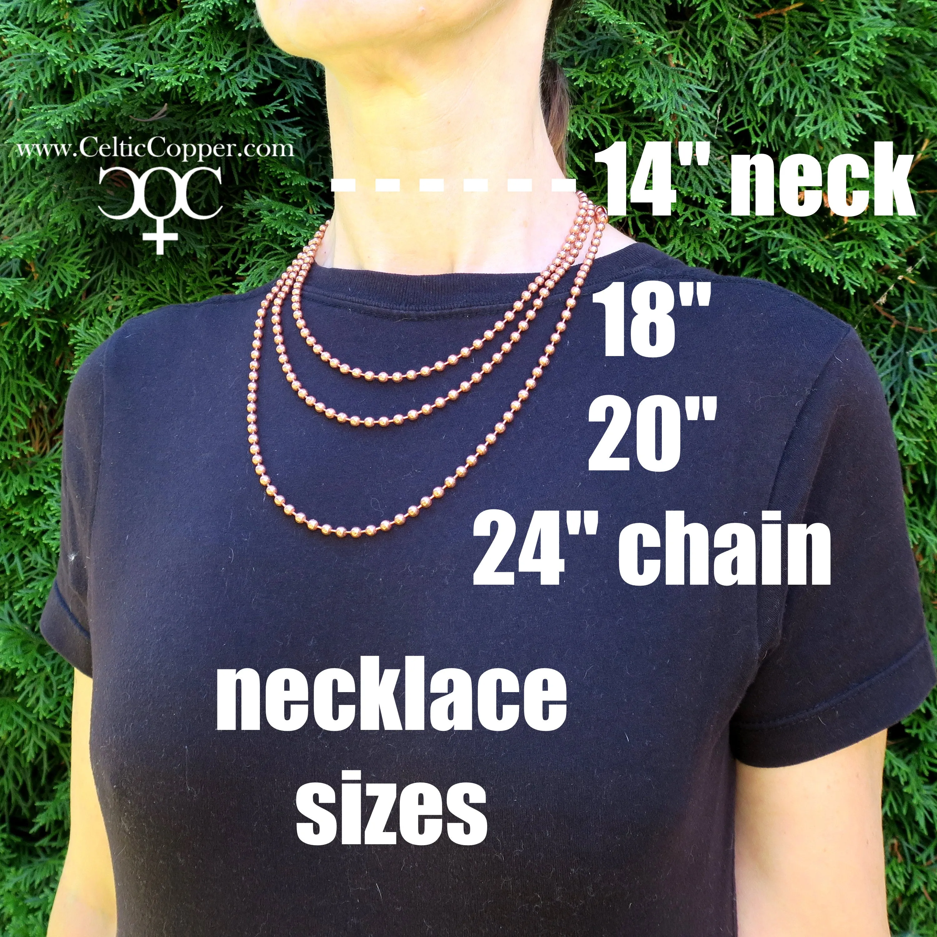 Custom Necklace Chain Solid Copper Celtic Scroll Chain Necklace NC61M Fine Celtic Copper Necklace Custom Size Chain