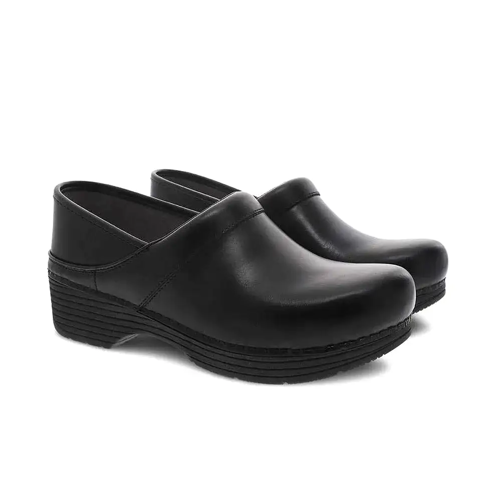 Dansko LT Pro Black Leather Clog Black