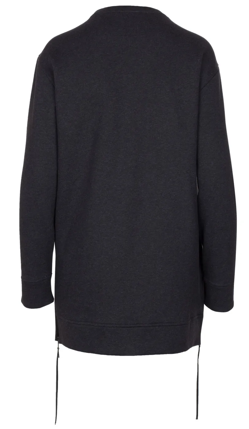 Diesel Black Gold Women’s Gray Cotton Oversized ‘Febo’ Pullover Sweatshirt