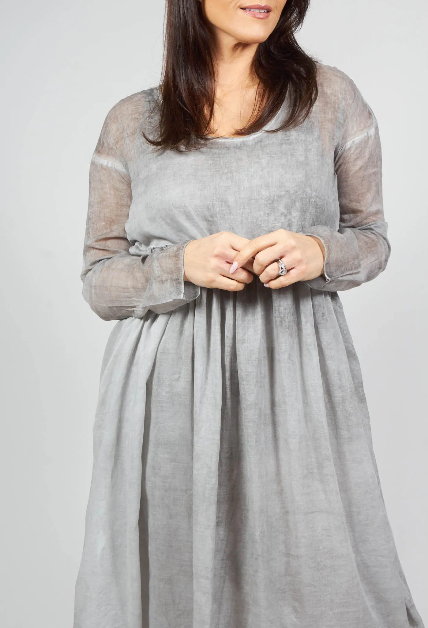 Double Dress Cold Dyed in Stone Grey