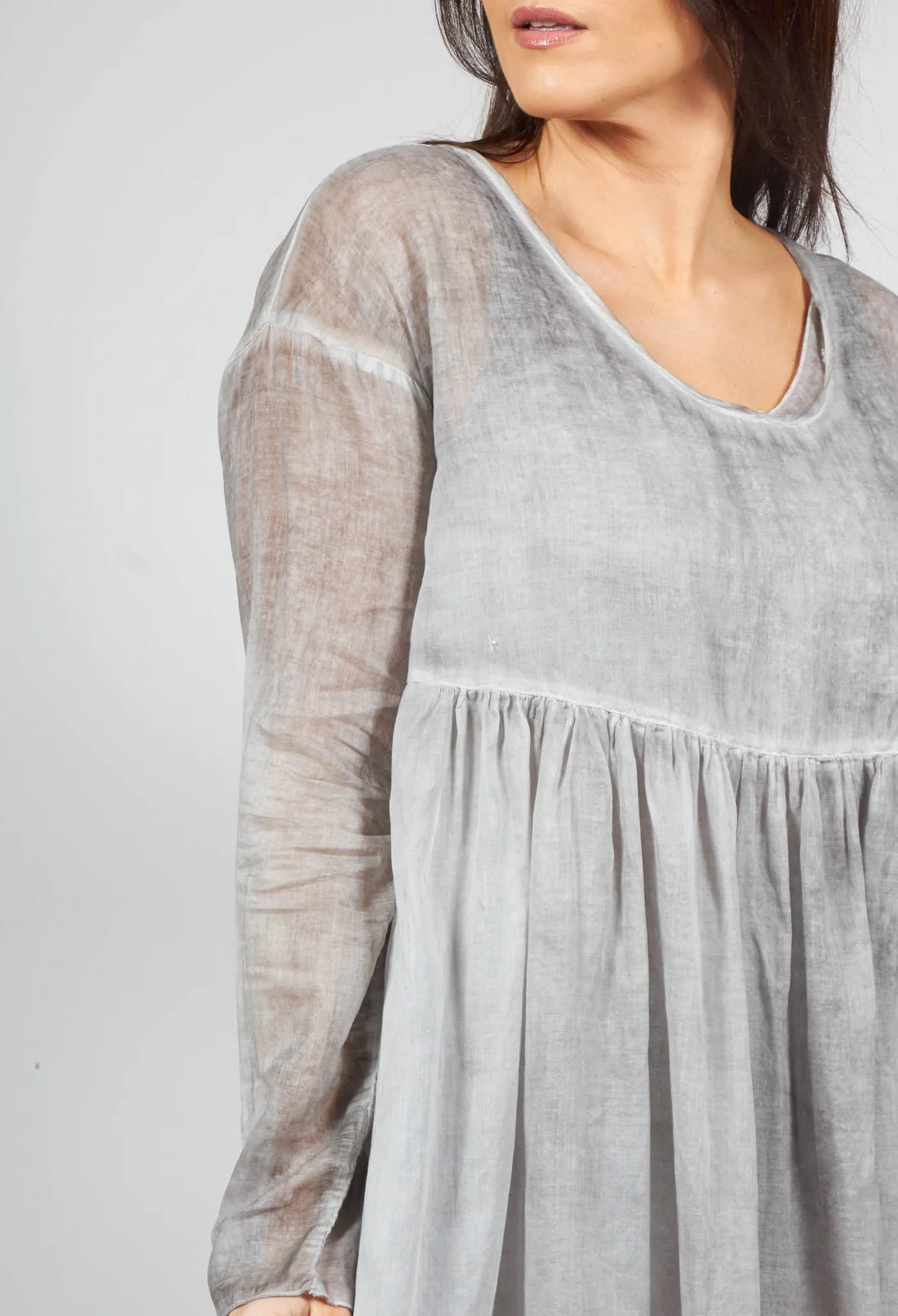 Double Dress Cold Dyed in Stone Grey