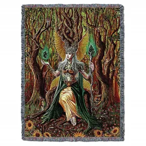 Earth Elemental Fairy Tapestry Blanket