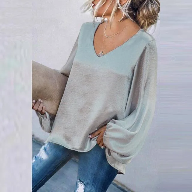 Elegant V-Neck Women Tops