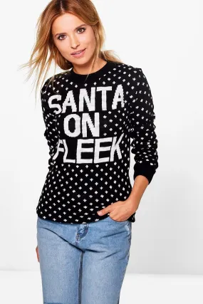 Emma Santa On Fleek Christmas Sweater