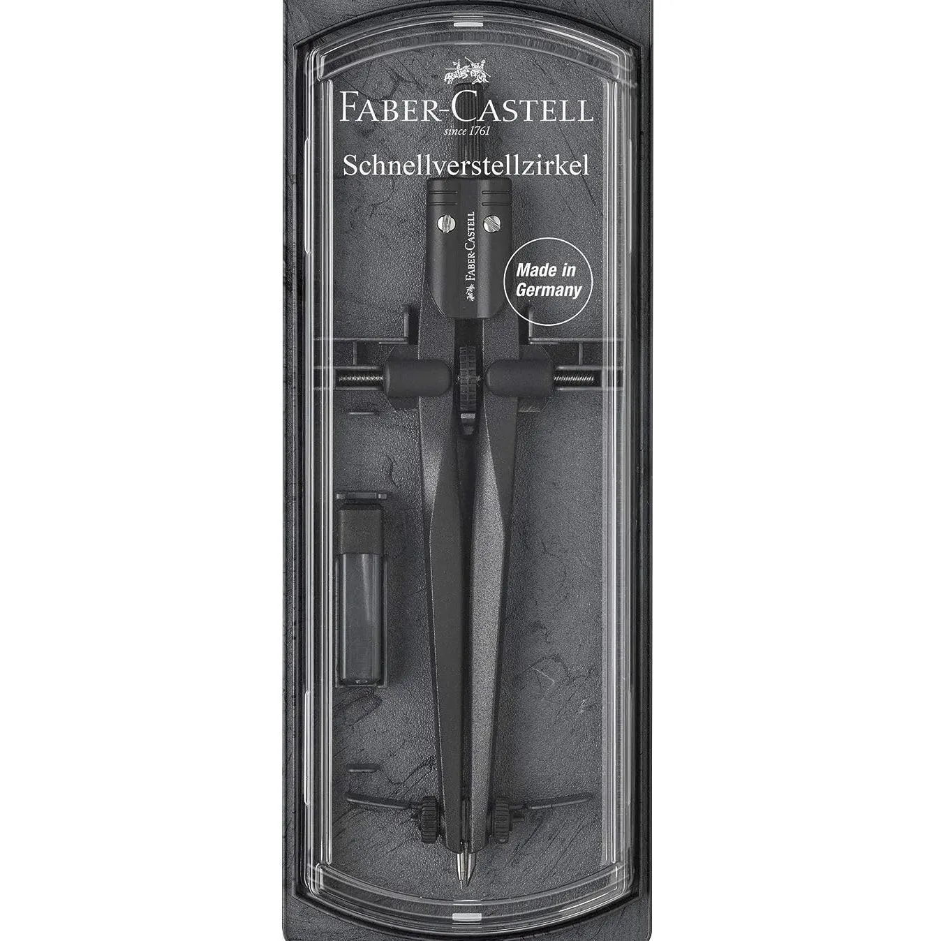 Faber-Castell Quick Set Premium Compass Black Stone Technical Drawing