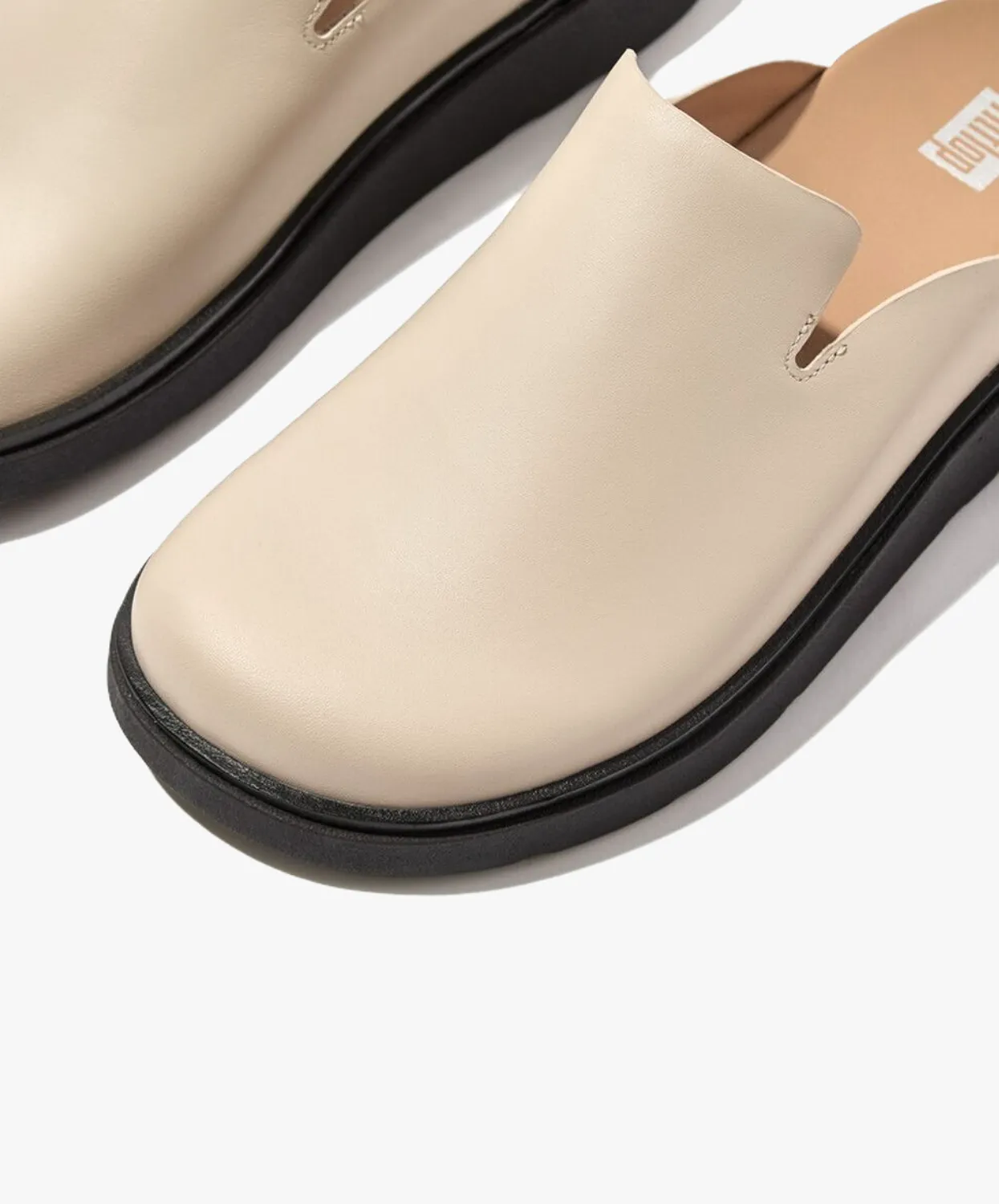 FitFlop Gen-FF Leather Mules Beige