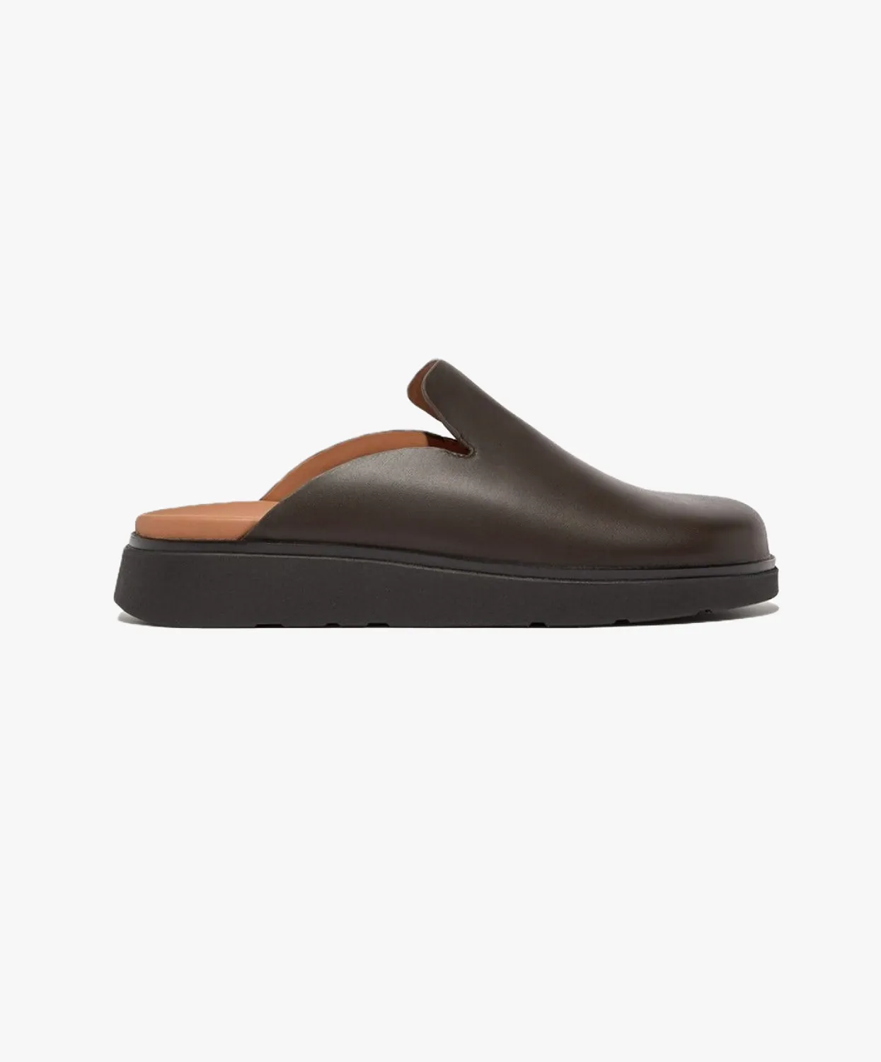 FitFlop Gen-FF Mens Leather Mules Brown