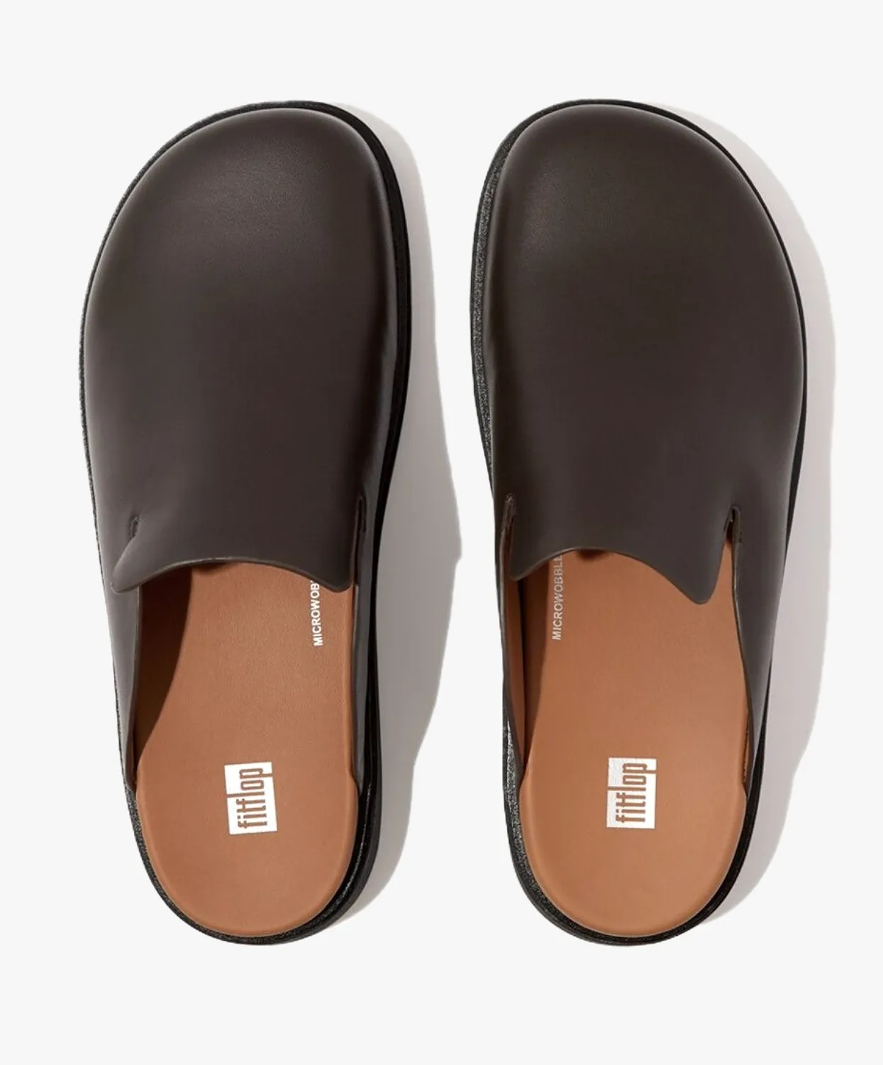 FitFlop Gen-FF Mens Leather Mules Brown