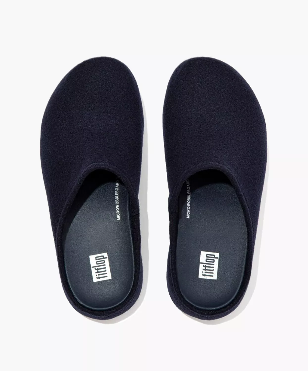 FitFlop Shuv Felt Clogs Navy