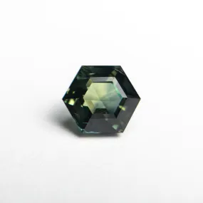 Green/Teal Step Cut Sapphire - 1.77ct Hexagon