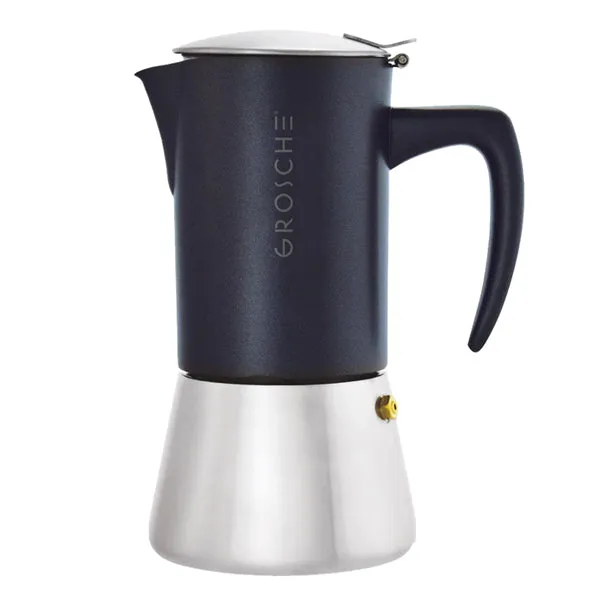 GROSCHE Milano Stovetop Espresso Maker - Steel