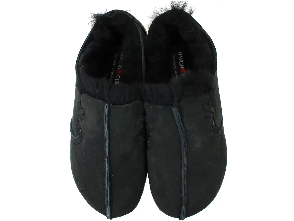 Haflinger Clogs Sheepskin Saskatchewan Black