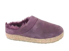 Haflinger Clogs Sheepskin Snowbird Aubergine