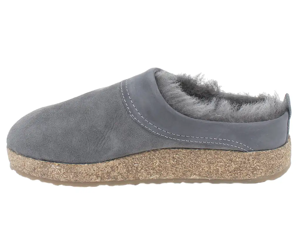 Haflinger Clogs Sheepskin Snowbird Grey