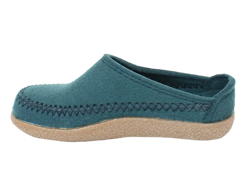 Haflinger Felt Clogs Blizzard Credo Teal