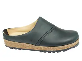 Haflinger Leather Clogs Esbjerg Black