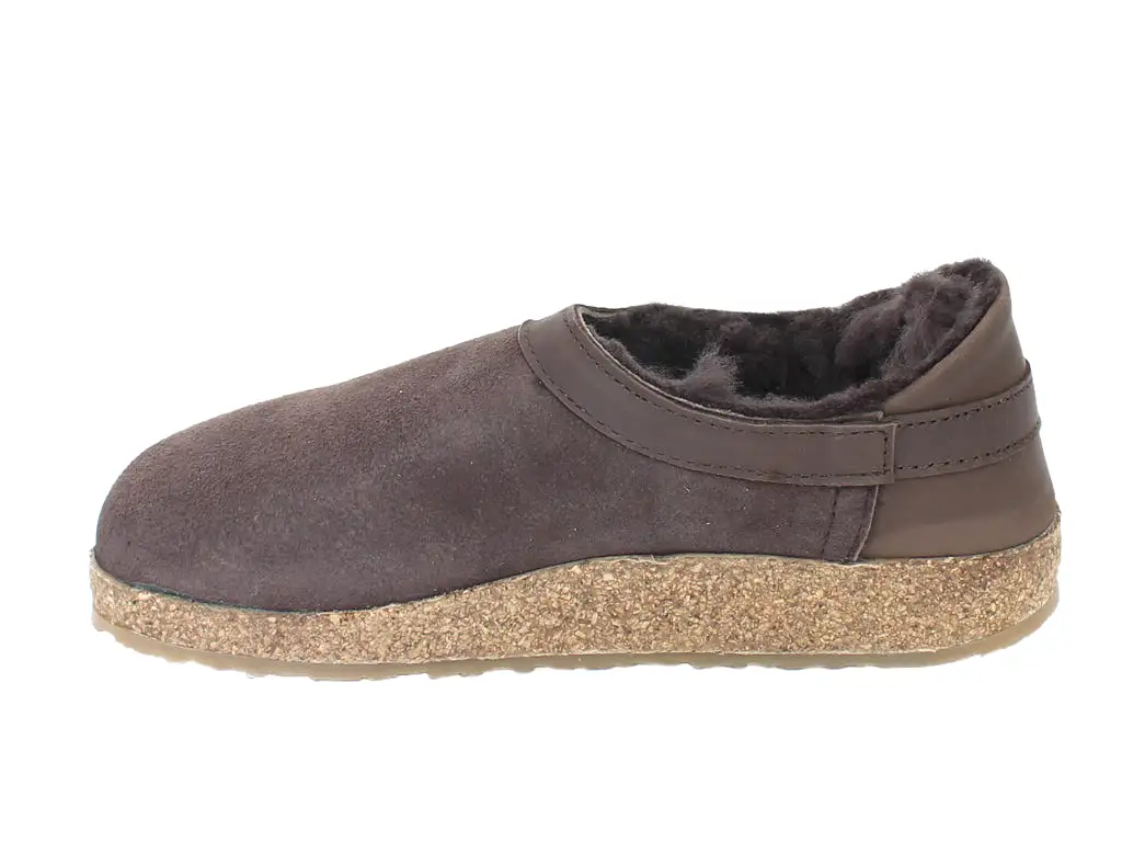 Haflinger Sheepskin Clogs Siberia Brown