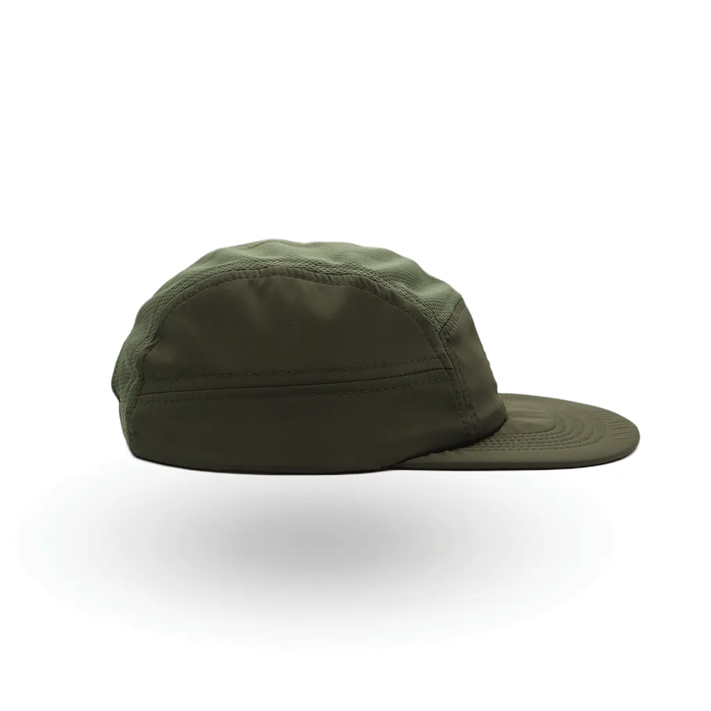 Helios Headwear Ultralight 7 Panel Soft Brim Cap - Olive