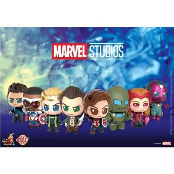 Hot Toys Marvel Studio Disney+ Cosbi Bobble-Head Collection (Case of 8 Blind Boxes) 29x22x12cm