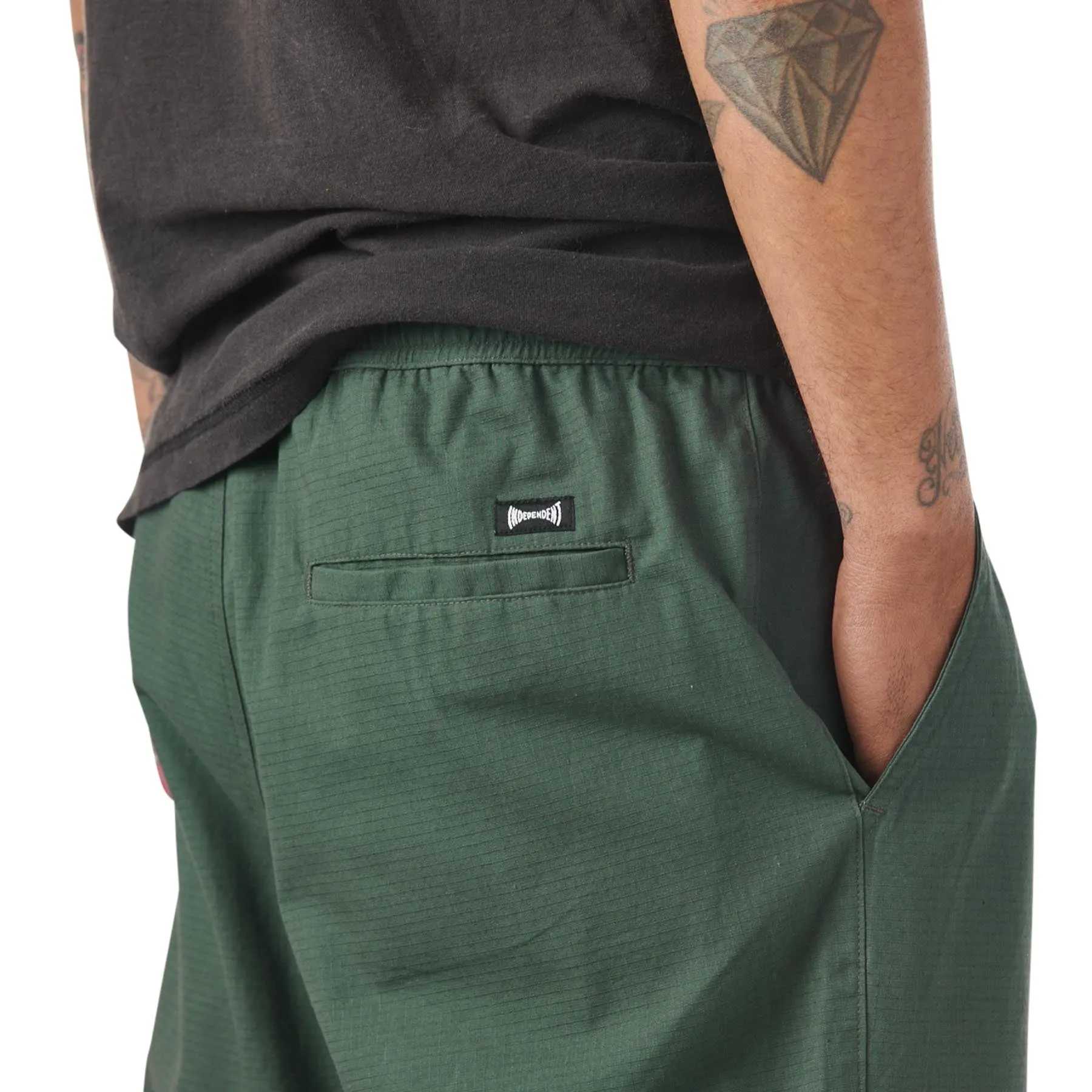 Independent Span Pull On Shorts Military Bottom