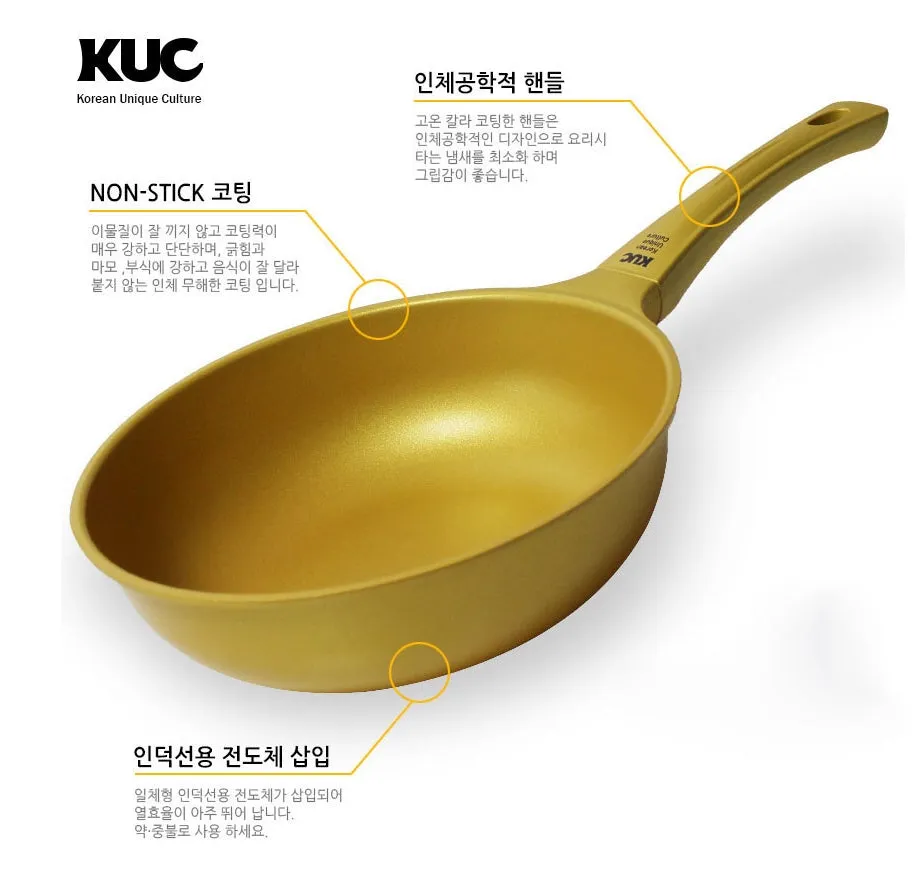 KUC Superble Coating Royal Cooking Frying Pans Wok Cookware Kitchen Non Stick Induction