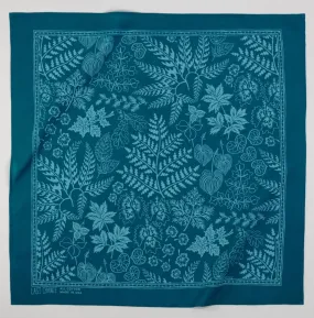 Last Chance Textiles: Organic Cotton Leafy Bandana - Lake