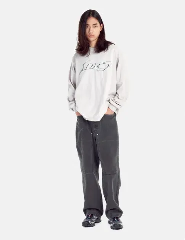 LORES  |Unisex Street Style Long Sleeves Plain Cotton Logo