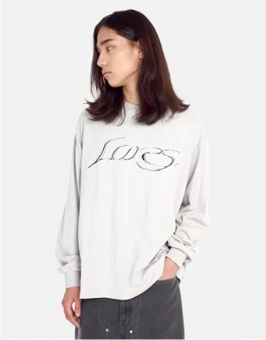 LORES  |Unisex Street Style Long Sleeves Plain Cotton Logo