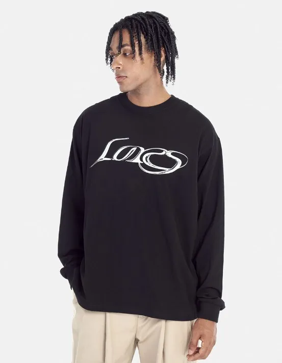 LORES  |Unisex Street Style Long Sleeves Plain Cotton Logo