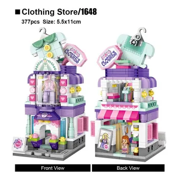 Loz LOZ Street Series - Clothing Store Building Bricks Set 19.5x16.5x4.5cm