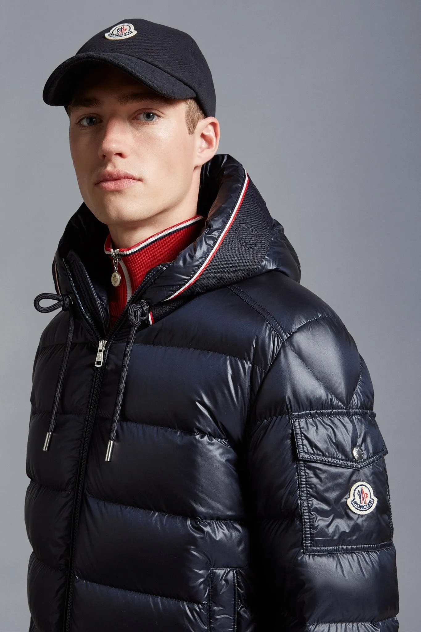 Moncler - Casquette en molleton Navy