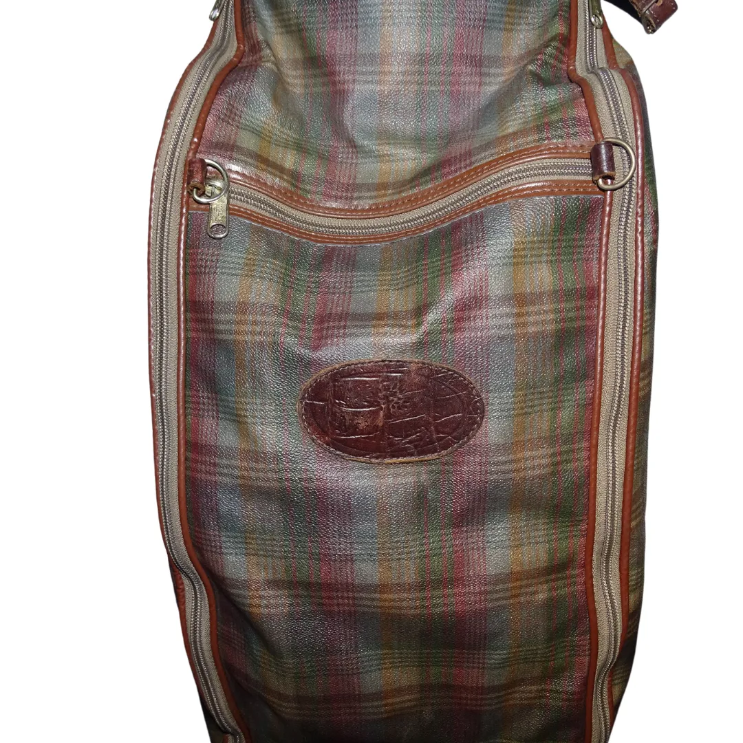 Mulberry Check Canvas & Congo Leather Golf Bag