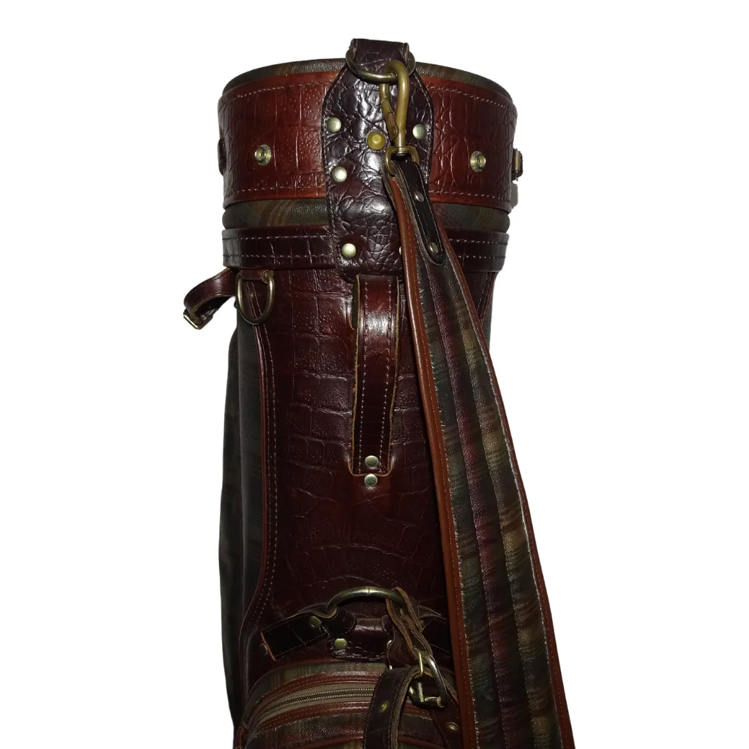 Mulberry Check Canvas & Congo Leather Golf Bag