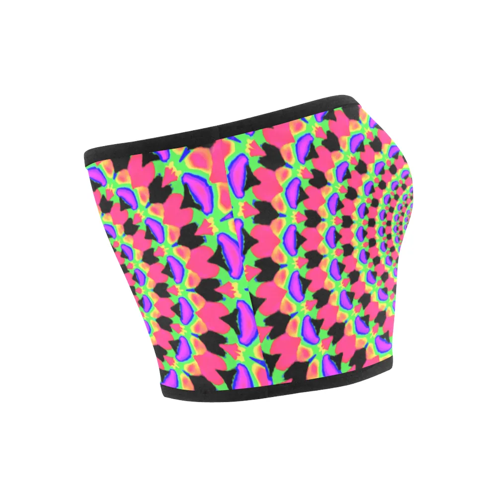 Neon Kaleidoscope Mandala Bandeau Top