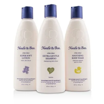 Noodle & Boo Starter Gift Set: Extra Gentle Shampoo 237ml/8oz + Soothing Body Wash 237ml/8oz + Super Soft Lotion 237ml/8oz 3