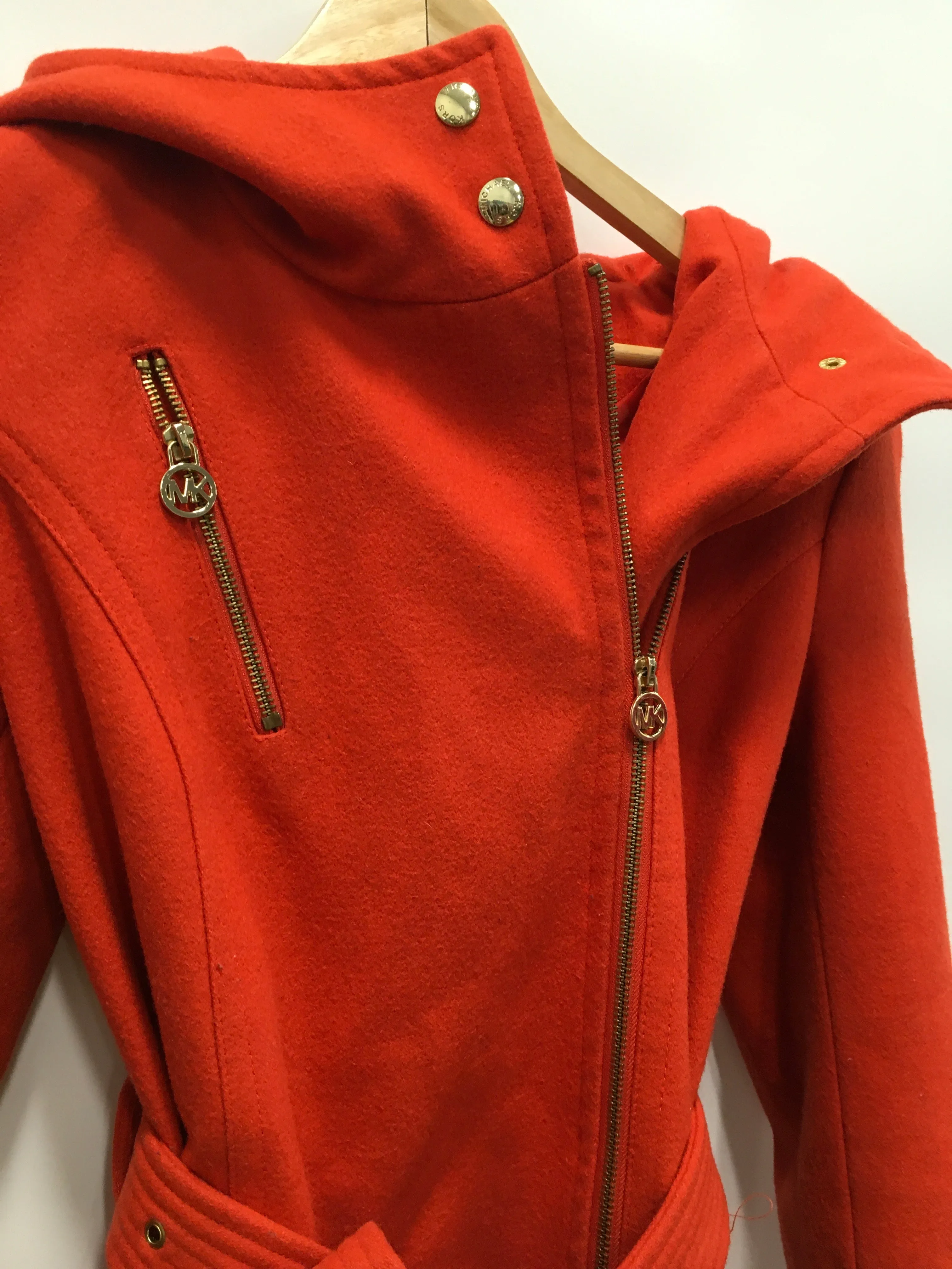 Orange Coat Wool Michael Kors, Size 6