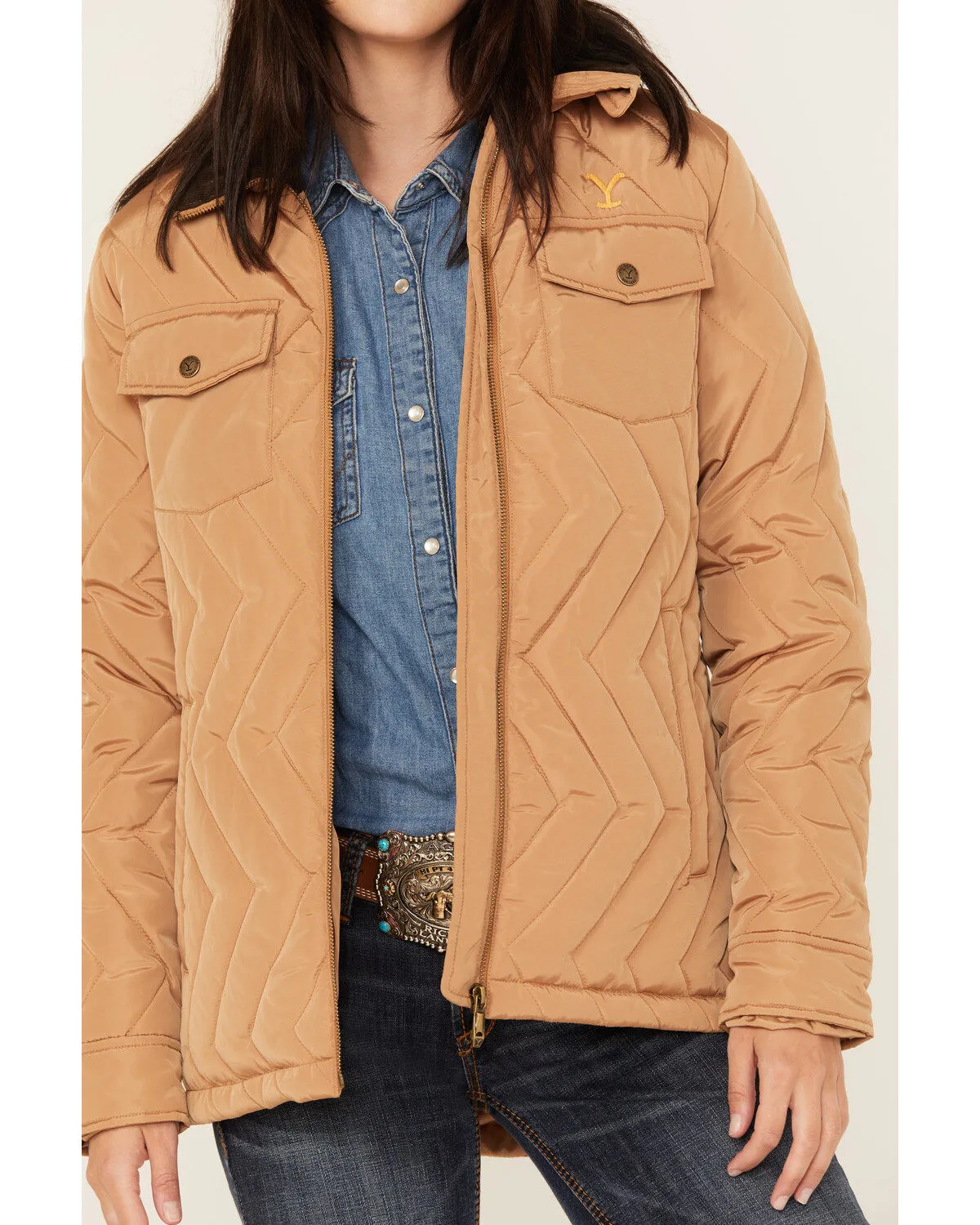 Paramount Network's Yellowstone Women's Quilted Barn Coat