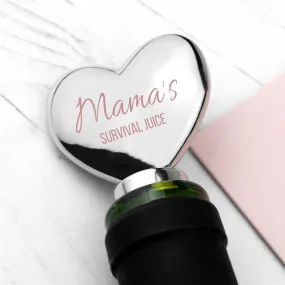 Personalised Mama's Survival Juice Bottle Stopper