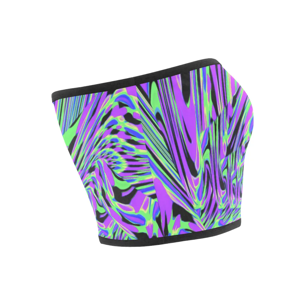 Purple Rave Fractal Bandeau Top