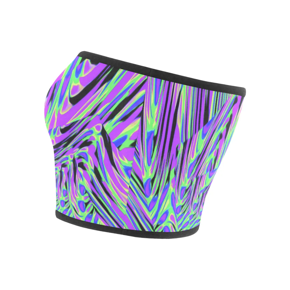 Purple Rave Fractal Bandeau Top